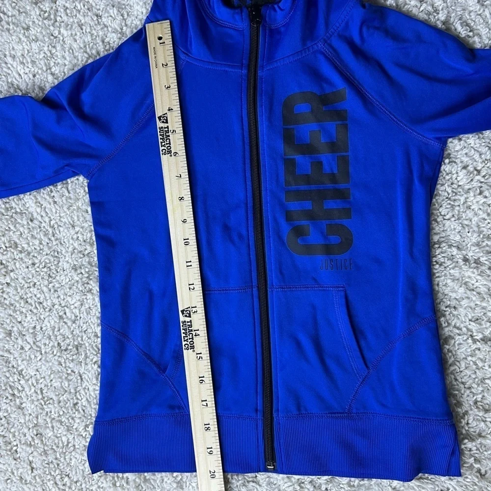 Girls Size 8 Justice Active Blue Cheer Jacket